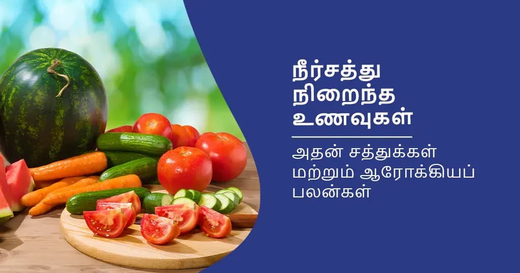 அதிக நீர்ச்சத்துள்ள சத்தான உணவுகள் – தெரிந்துக்கொள்ள வேண்டிய விஷயங்கள்