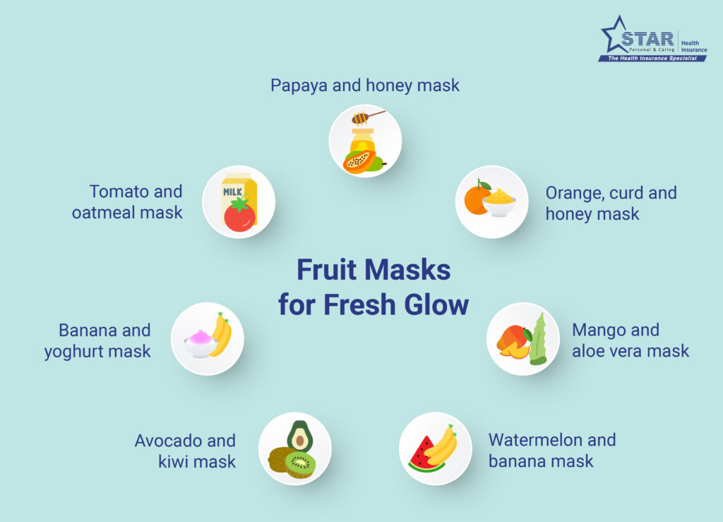 Fruit masks for fresh glow
