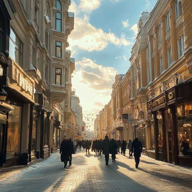 Arbat Street in Moscow